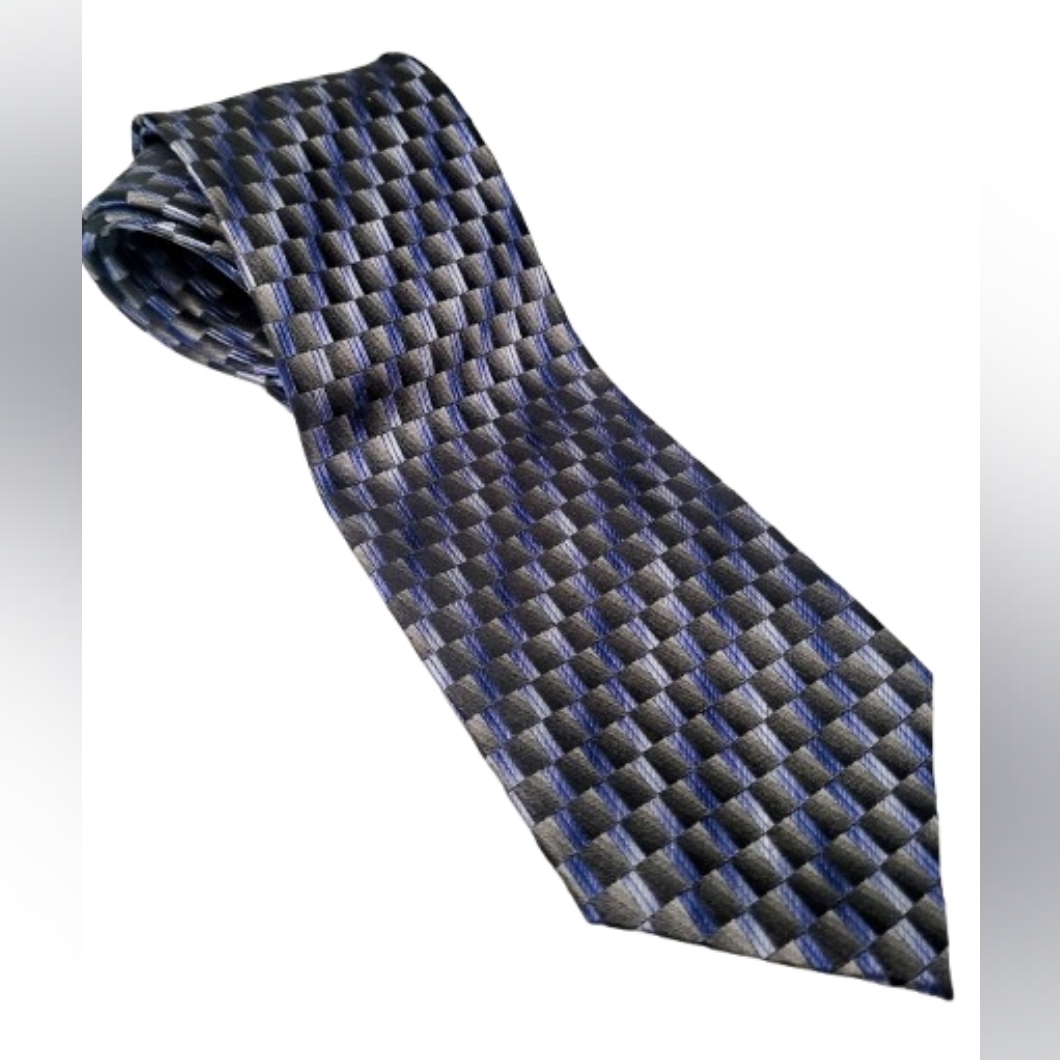 Joseph  Feiss Blue And Gray Patterned Tie